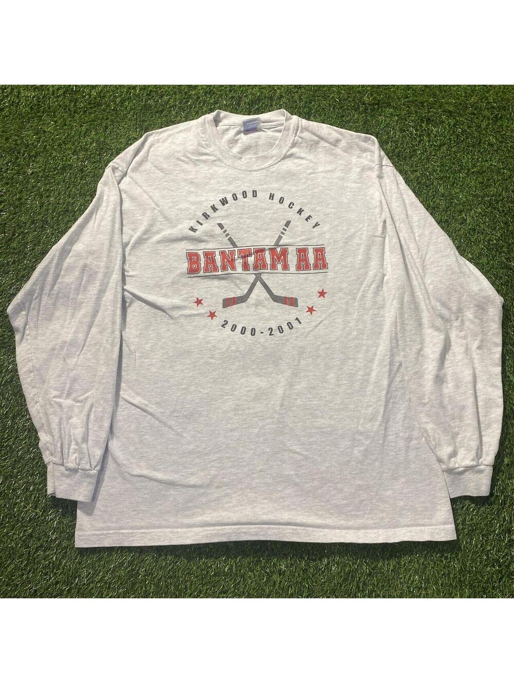 Vintage Y2K 2001 STL Kirkwood Hockey Grey long sleeve hockey shirt